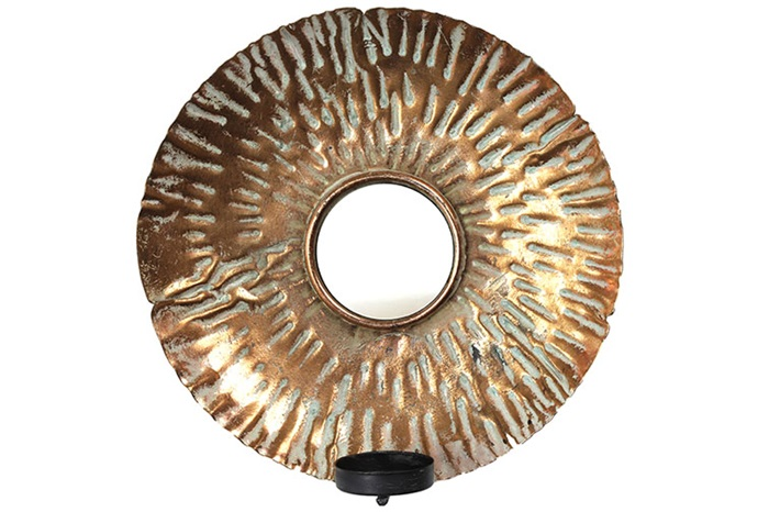 Moderne brons %27%27Sharo %27%27 spiegel L - L22,5xB22,5xH4 cm
