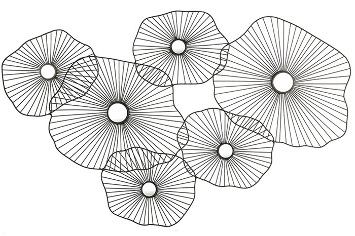 Moderne zwarte %27%27Bodin%27%27 spiegel - L120xB3,8xH75 cm