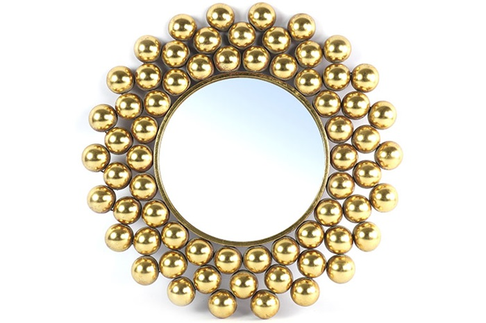 Moderne gouden %27%27Camilo%27%27 spiegel - L4xB72xH72 cm