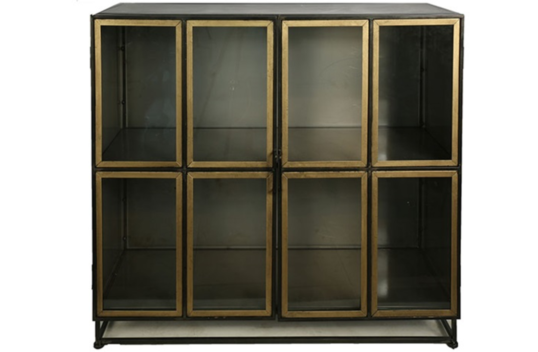 Industriële zwarte ''Avoca'' cabinet - L42,5xB110xH100 cm