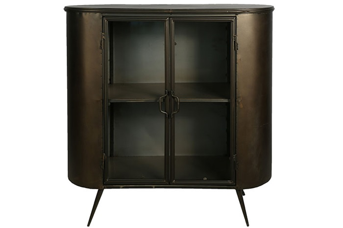 Industriële brass  %27%27Greenwood%27%27 cabinet - L39xB94xH92,5 cm