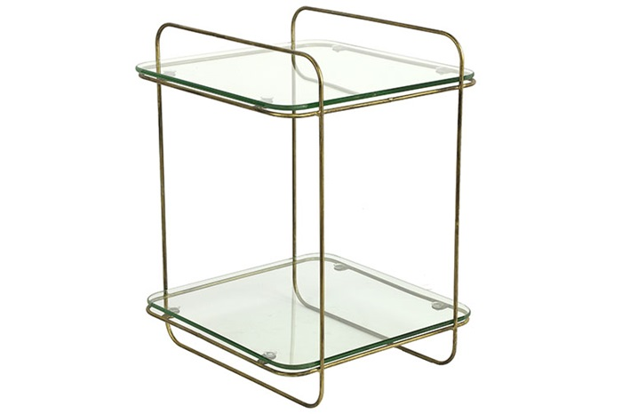 Industriële brons %27%27Brandy%27%27 bijzettafel - L31xB30xH41 cm Industriële brons %27%27Brandy%27%27 bijzettafel - L31xB30xH41 cm