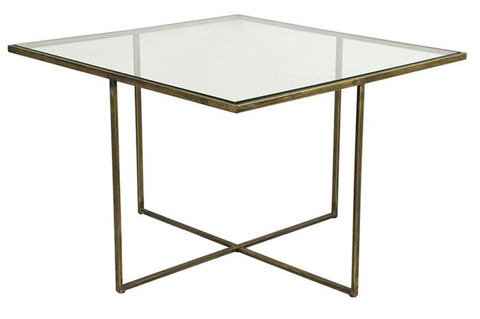 Industriële brons %27%27Steven%27%27 salontafel - L60xB60xH40,5 cm