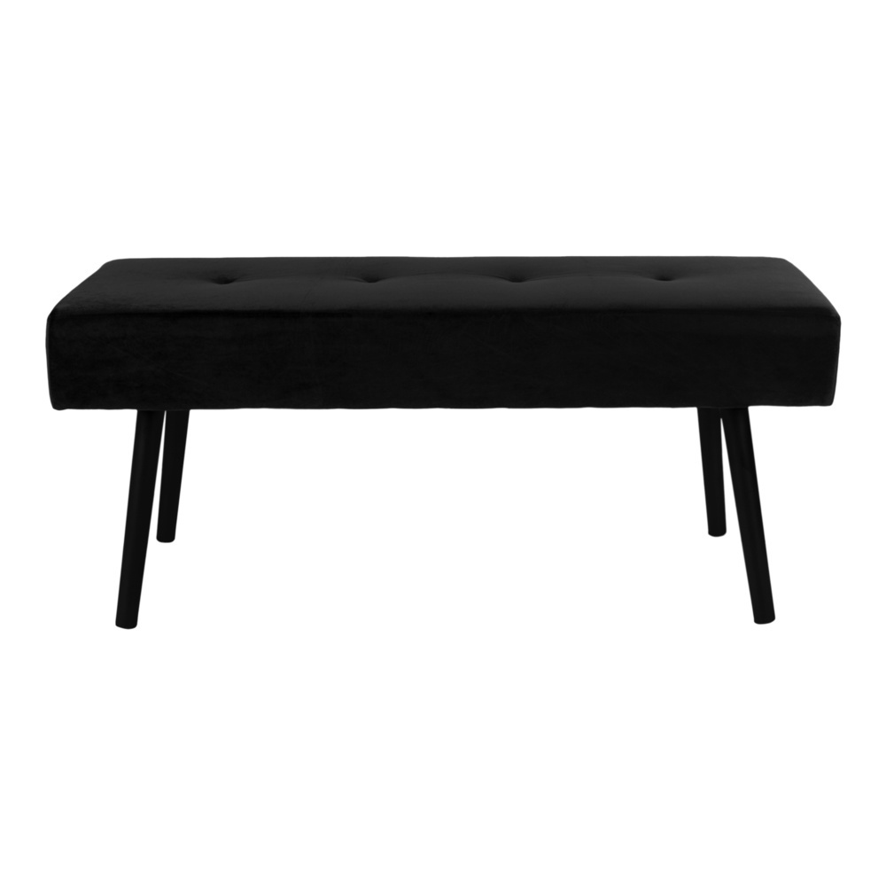 Moderne zitbank in zwart "Yara" - L35xB100 xH44 CM