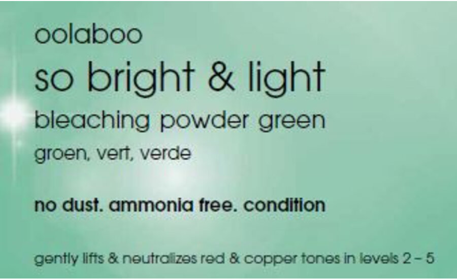 so bright & light bleaching powder green