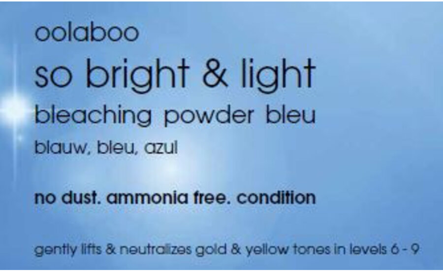 so bright & light bleaching powder blue