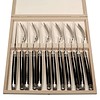 Laguiole Laguiole Premium 6 Steak Knives & 6 Forks Black