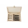 Laguiole Laguiole Premium 4 Cheese Knives Black in Box