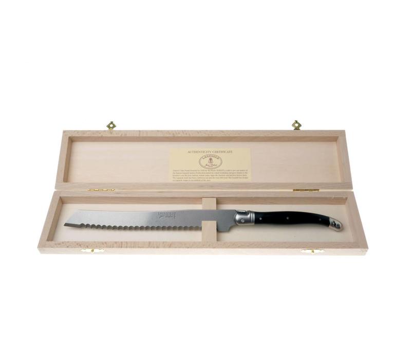 Laguiole Premium Bread Knife Black in Box