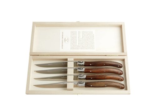 Laguiole Laguiole Premium 4 Steakmesser aus Palisanderholz