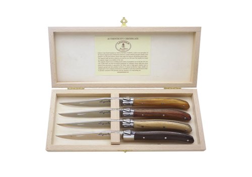 Laguiole Laguiole Premium 4 Steakmesser aus Gemischtem Holz