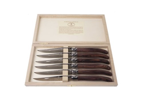 Laguiole Laguiole Premium 6 Steakmesser aus Palisanderholz