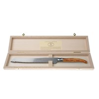 Laguiole Premium Bread Knife Olive Wood in Box