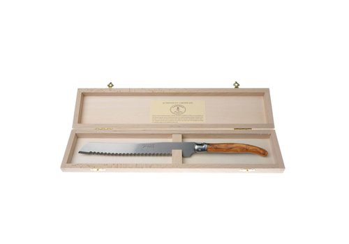 Laguiole Laguiole Premium Couteau à Pain Olivier en Coffret