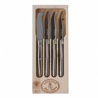 Laguiole 4 Small Cheese Knives Stainless Steel in Display