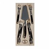 Laguiole Laguiole Classic Cake Server & 6 Cake Forks Black