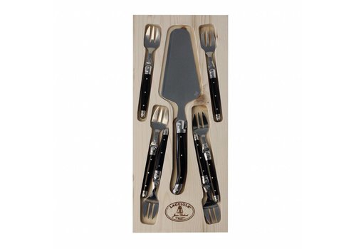 Laguiole Laguiole Classic Serveur à Gâteaux & 6 Fourchettes Noires