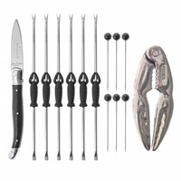 Laguiole 14-piece Seafood Set Black in Display