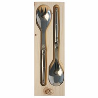 Laguiole Classic Salad Servers Stainless Steel in Display