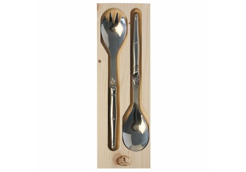Laguiole Laguiole Classic Salad Servers Stainless Steel in Display