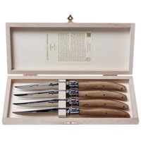 Laguiole Premium 4 Steakmesser Eichenholz