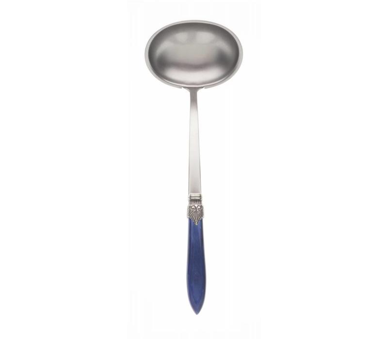 Murano Soup Serving Spoon Blue