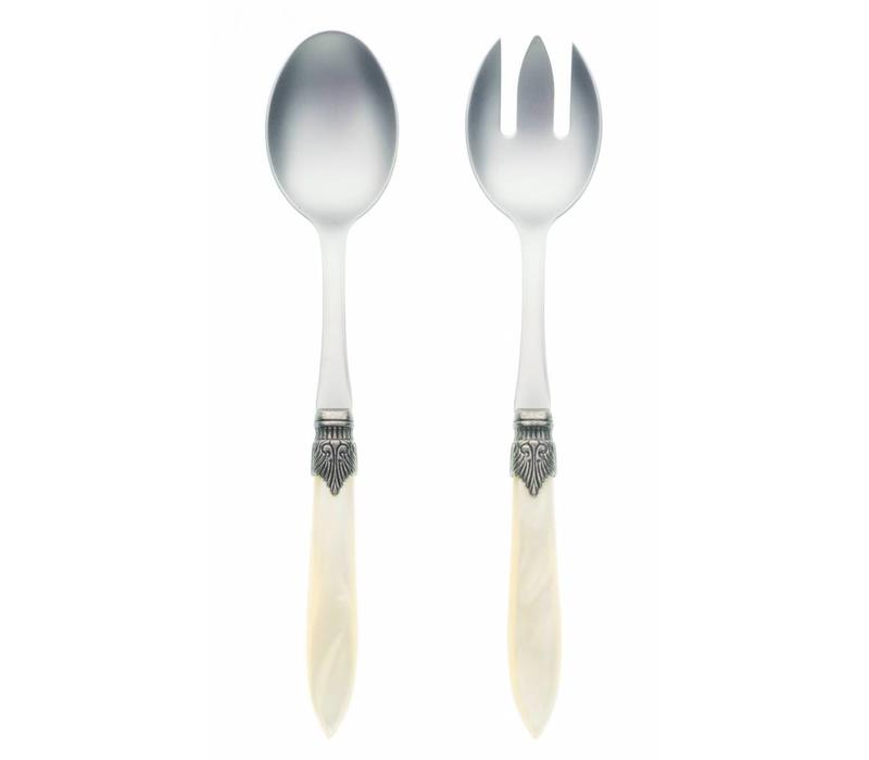 Murano Salad Servers 2-piece Cream