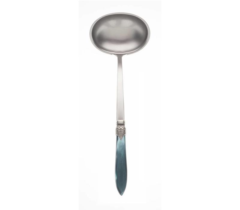 Murano Soup Ladle Dark Green