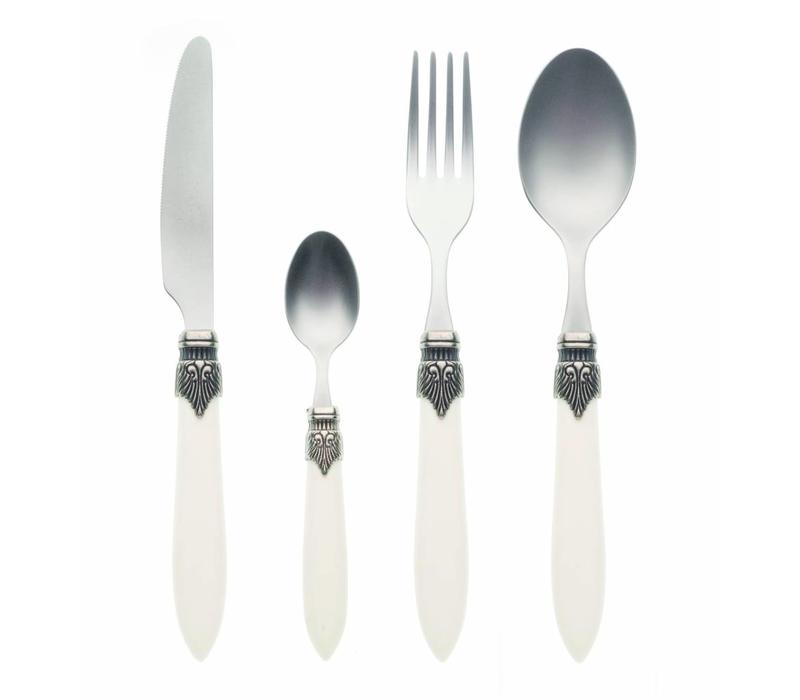 Murano 4 Piece Cutlery Set Matt Ivory