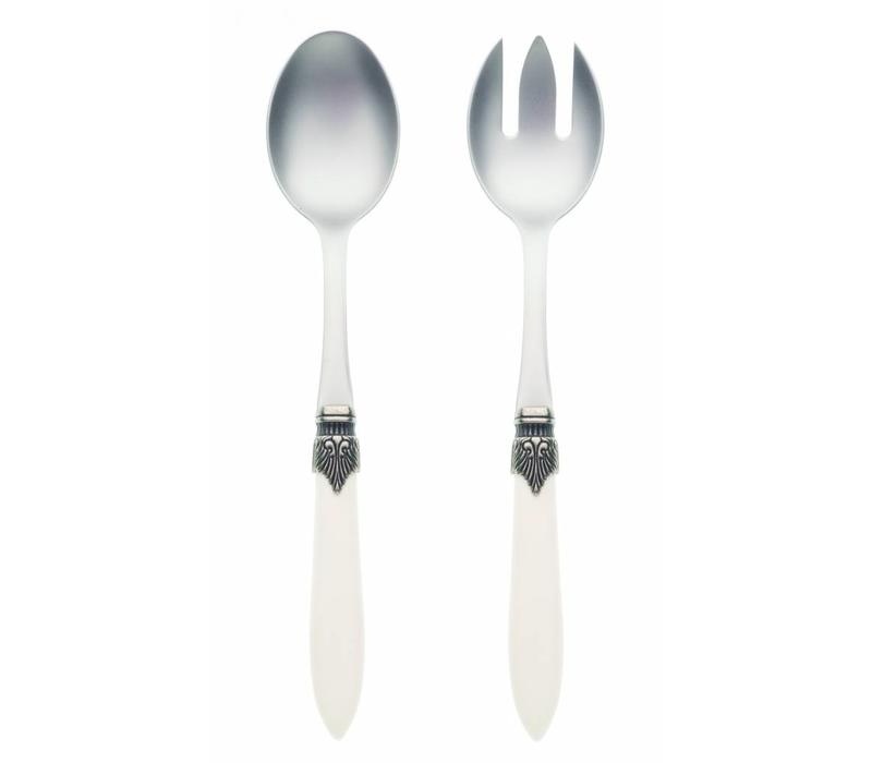 Salad Server Set (2-piece) Murano Ivory Matt