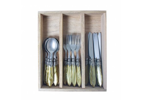 Murano Murano Dessertcouvert - Voor 6 Personen - Olijf