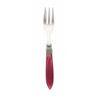 Murano Cake Fork Bordeaux Red