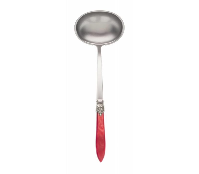 Soup Ladle Murano, Red