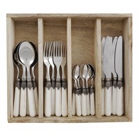 Vintage 24-piece Dinner Cutlery Ivory in Box