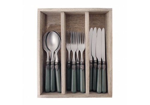 Vintage Vintage 18-delig Ontbijt Bestekset Moss in Kist
