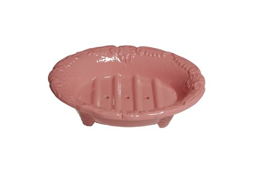 Au Bain de Marie Au Bain de Marie Soap Dish Oval, Pink Aluminium