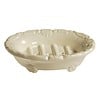 Au Bain de Marie Soap Dish Oval 14x11xH3 cm Aluminium, Ivory