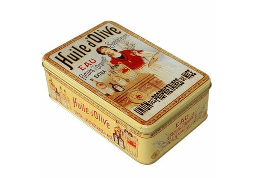 French Classics Tin Box 18x12xH7 cm Huile d'olive