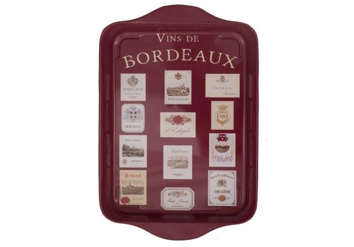 French Classics Miniserviertablett 21x14 cm Vins de Bordeaux Metall