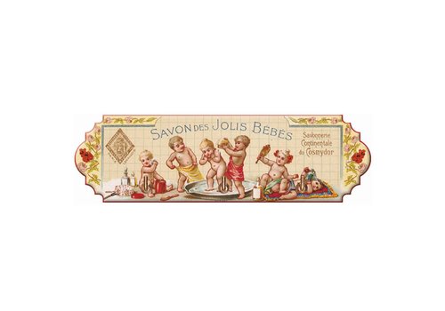 French Classics Rekje Met 3 Haken Jolis Bébés 22xH6,5 cm Metaal