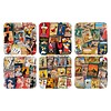 French Classics French Classics Set of 6 Coasters 10x10 cm "Affiches" Coated Cork