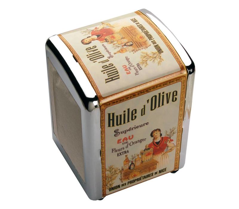 Napkin Dispenser Huile d'olive with Paper Napkins