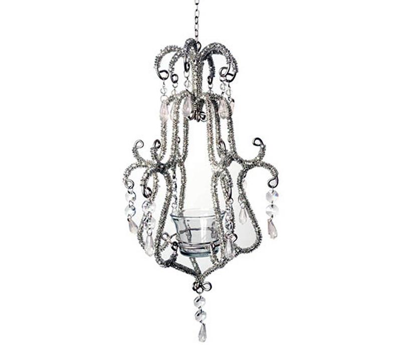 Chandelier Baroque Silver 16x35cm