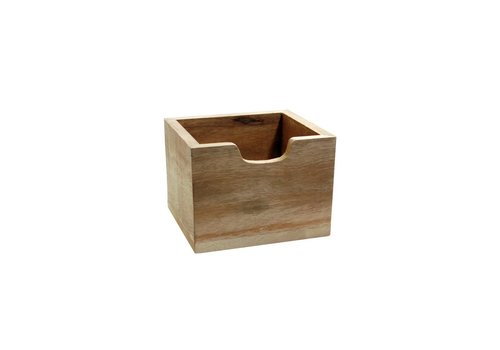 Kom Amsterdam Boîte à Couverts en Bois Modèle Haut 13 x 12 x H 10 cm