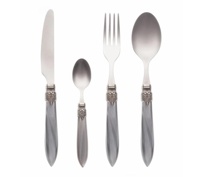 Murano 4 Piece Cutlery Set Light Grey