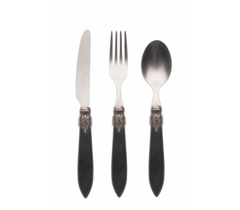 Breakfast Cutlery Set (3-piece) Murano Matt Black