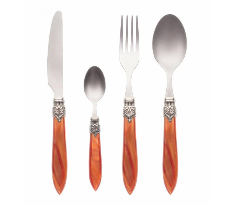 Murano Tafelbesteck (4-teilig) Ziegelstein Orange