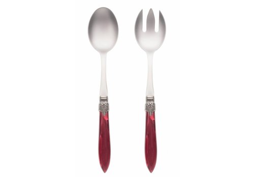 Murano Murano Salad Server Set (2-piece) Burgundy