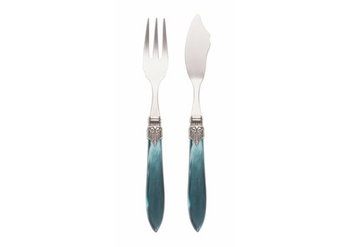 Murano Fish Cutlery Set (2-piece) Murano, Dark Green