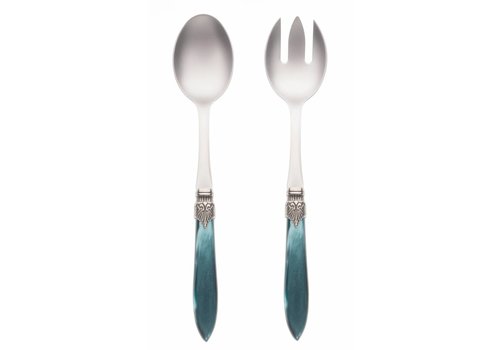 Murano Couverts à salade Murano, 2 pièces, vert foncé